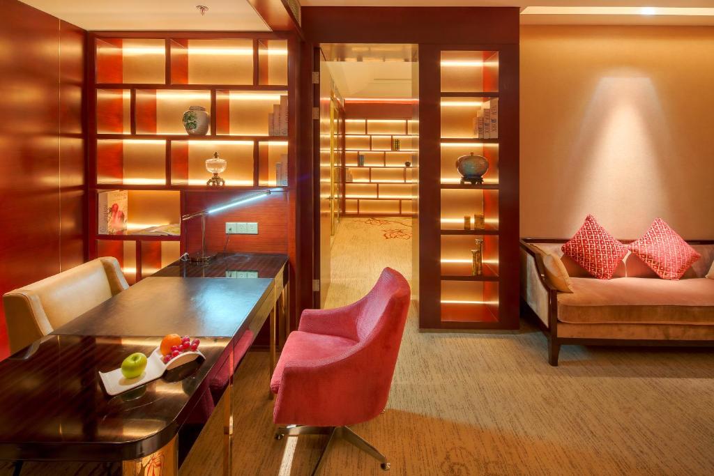 Posezení v ubytování Sanding New Century Grand Hotel Yiwu