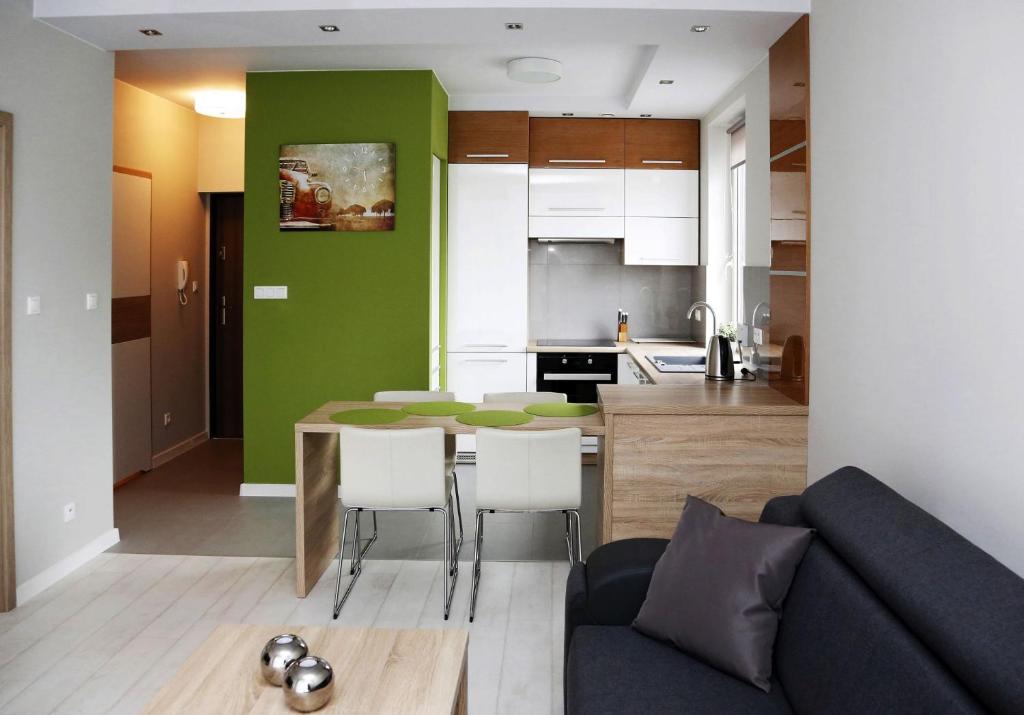 Η κουζίνα ή μικρή κουζίνα στο Apartament Teresa w Uniejowie