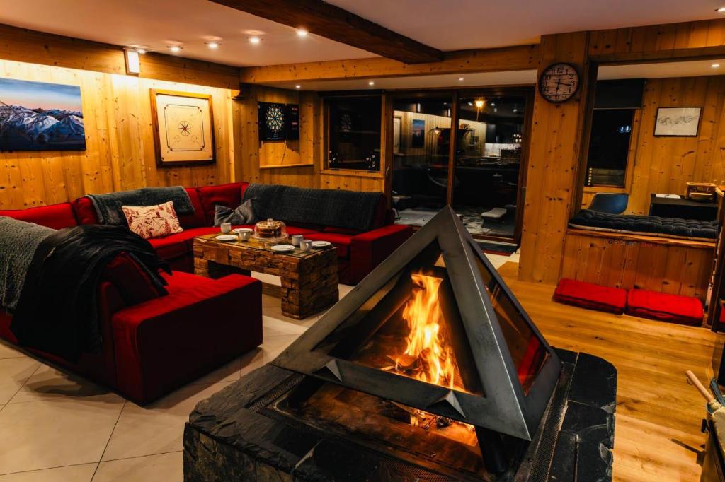Posezení v ubytování Chalet Vithos - Luxe, ski aux pieds
