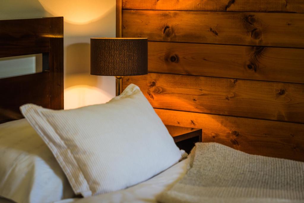 Postel nebo postele na pokoji v ubytování Hotel Annín