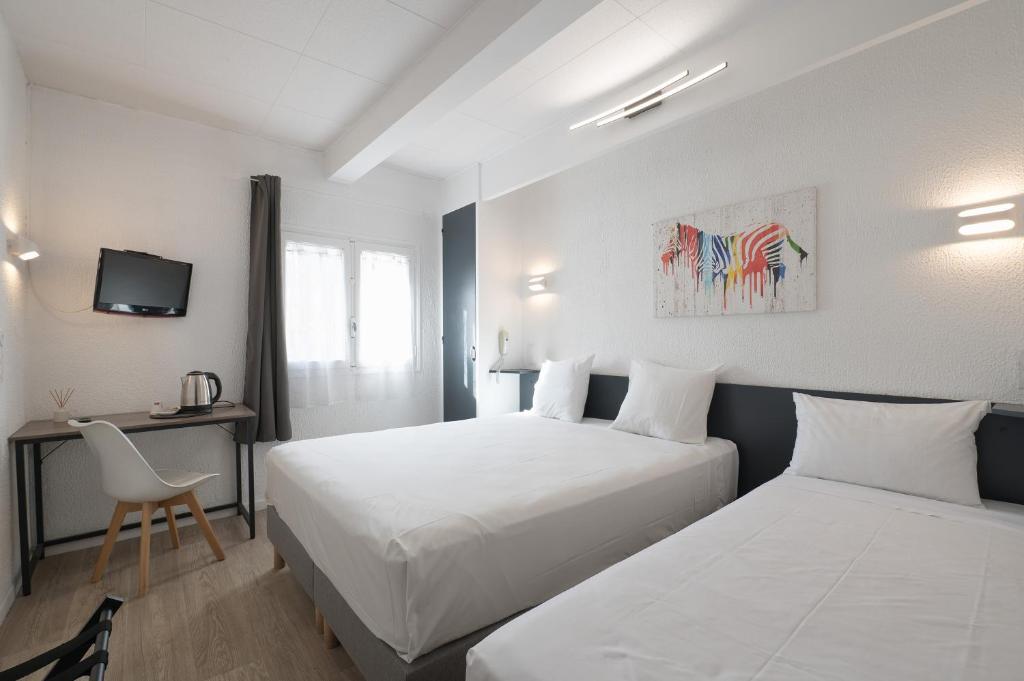 Hôtel Aragon - Centre ville gare - Driepersoonskamer