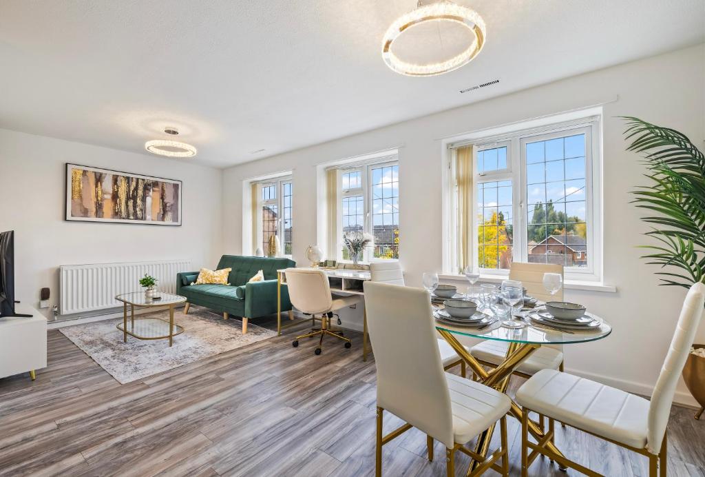 Et opholdsområde på Buckingham Apartment 2bd