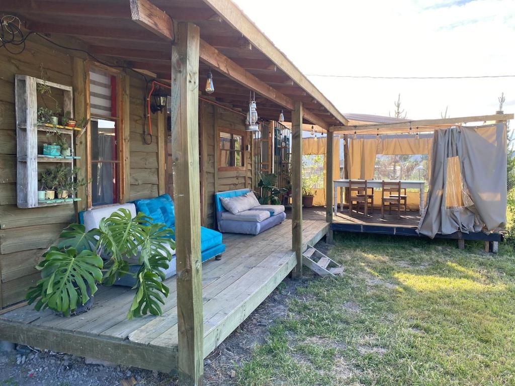 Zahrada ubytování Cabaña rústica y confortable en Colchagua
