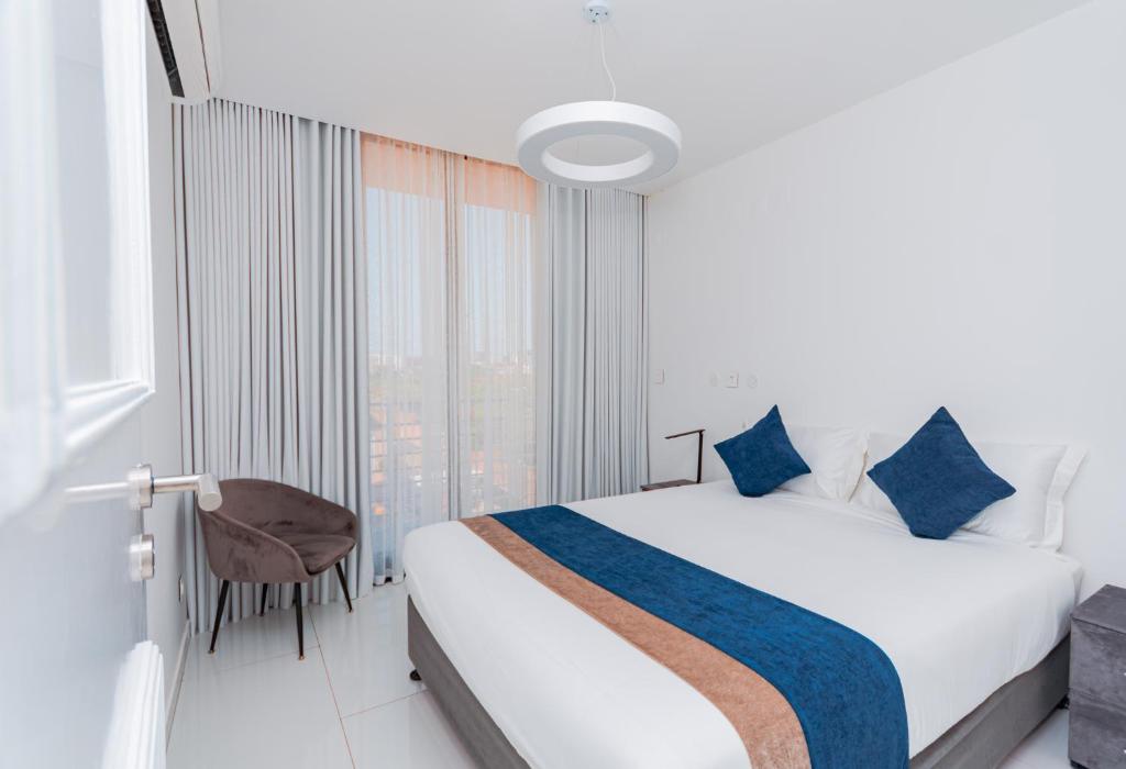 Postel nebo postele na pokoji v ubytování Golf View Apartments