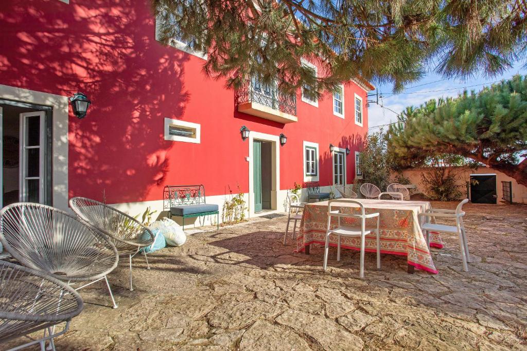 Bygningen som feriehuset ligger i