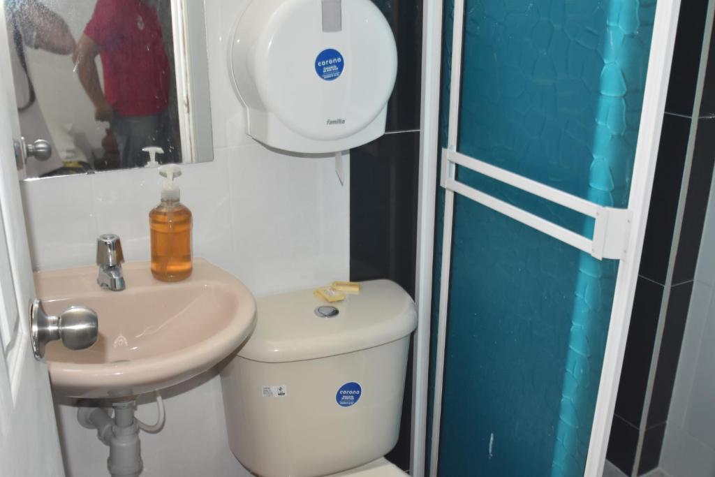 Koupelna v ubytování Hotel Nuevo Tio