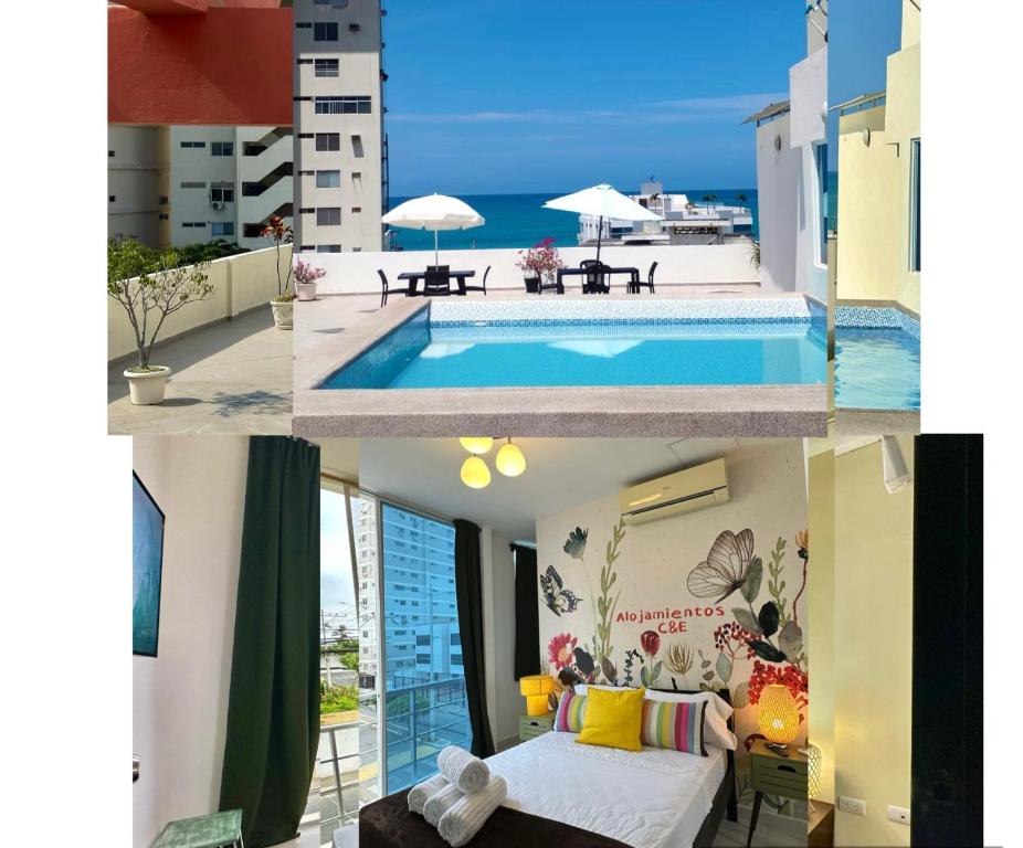 La alberca dentro o cerca de DEPARTAMENTOS, a una calle de la PLAYA Y MALECÓN