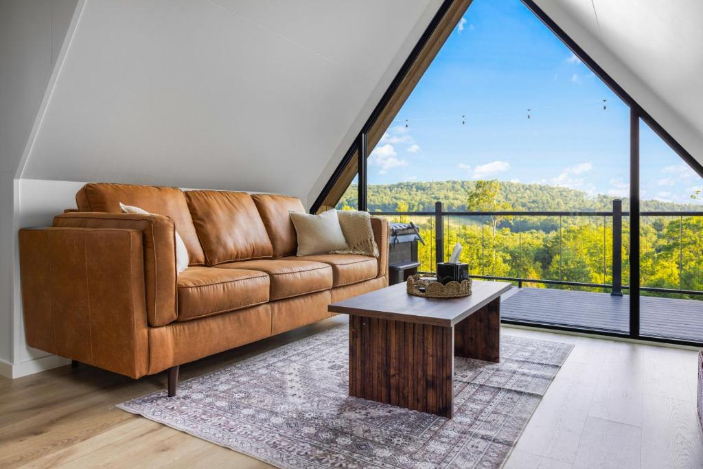 Posezení v ubytování Moonlight Ridge - A-Frame