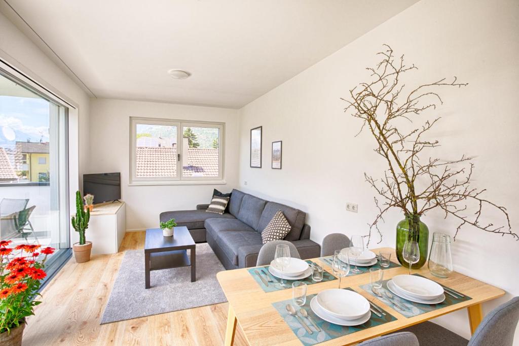 Χώρος καθιστικού στο Naturns Apartment Mountain Suite