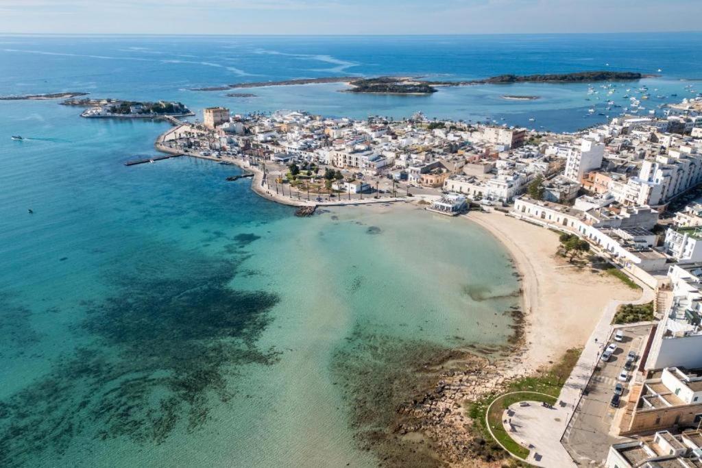 an aerial view of a city and the ocean at B&B La Porta sul Mare a Porto Cesareo in Torre Squillace