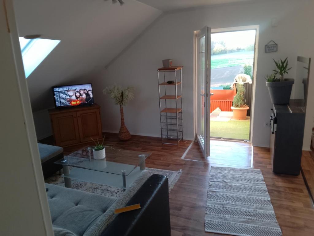 Et tv og/eller underholdning på Ferienwohnung in Niederbayern Vilshofen an der Donau 3 Schlafzimmer