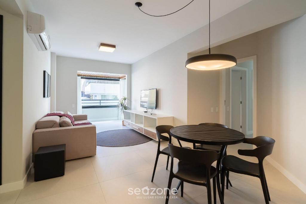 Χώρος καθιστικού στο Apto 2 Quartos a 300 m da Beira-mar Norte EVP0214