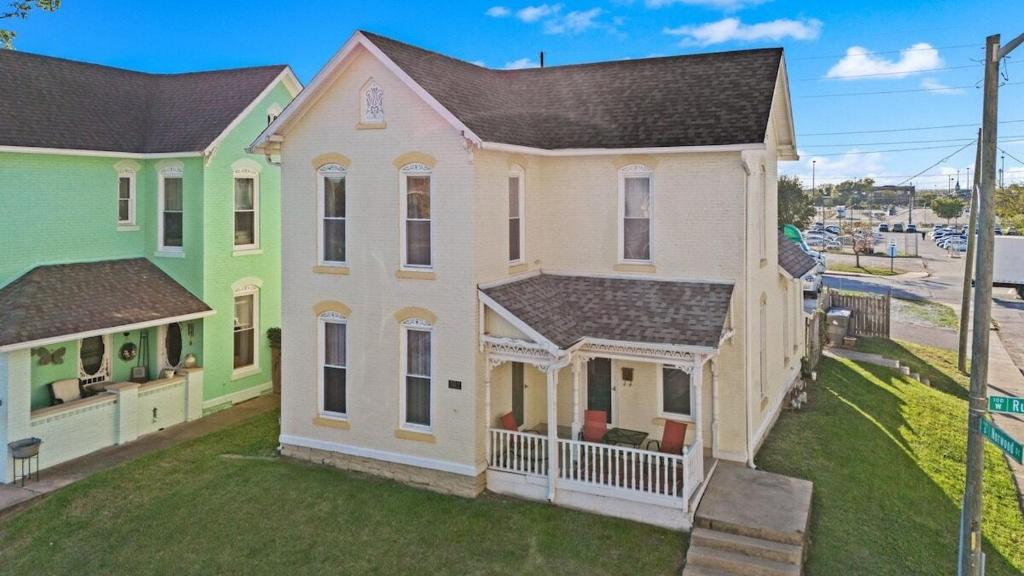 an aerial view of a house at Big Yellow in Indianapolis