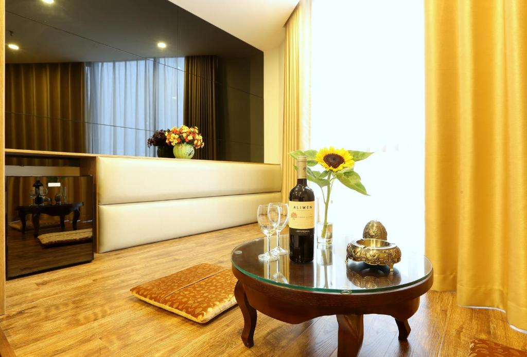 Posezení v ubytování Au Viet Hotel