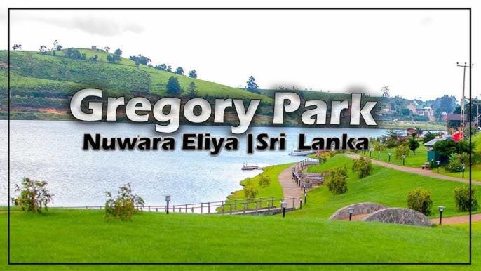 ein Schild für einen Park neben einem Gewässer in der Unterkunft Nuwara eliya rashini mountain view cottage in Nuwara Eliya