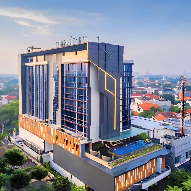 an artist rendering of the sheraton hotel at The Southern Hotel Surabaya in Surabaya