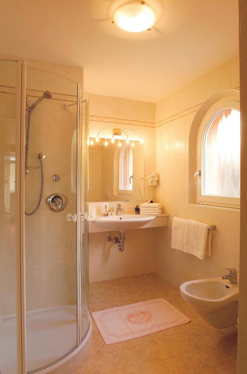 Koupelna v ubytování Hotel Maria