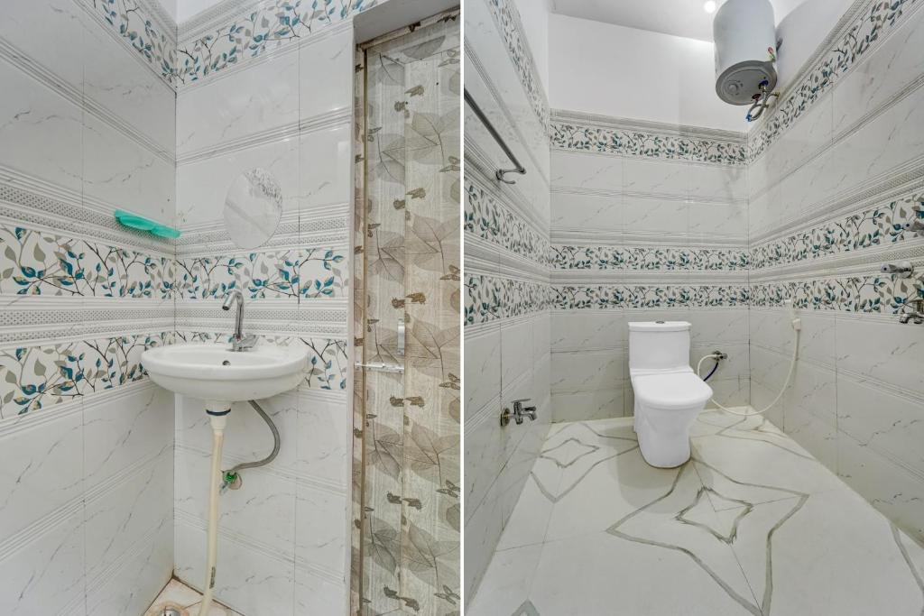 Koupelna v ubytování Hotel O Dev Laxmi Palace Hotel & Banquet