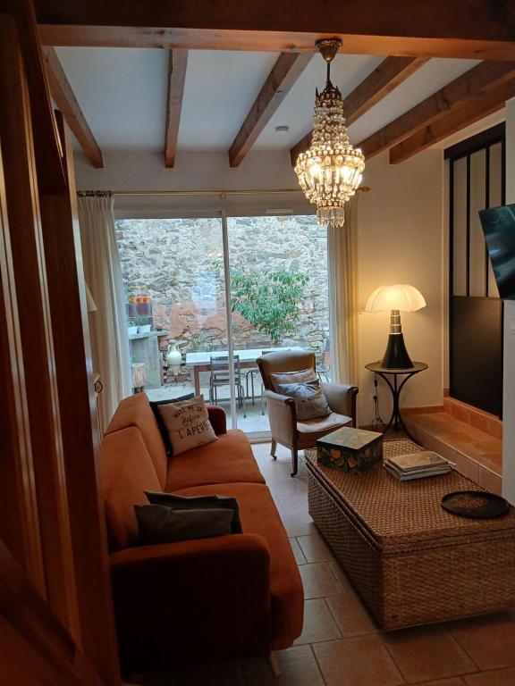 Χώρος καθιστικού στο La route des vignes