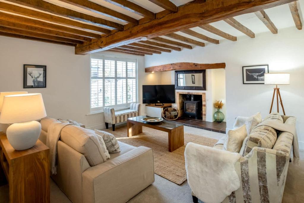 Et opholdsområde på Dovecote Farmhouse