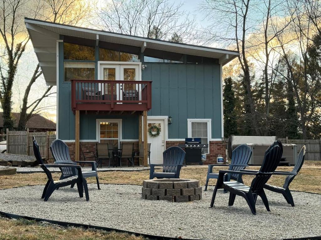 Bygningen som feriehuset ligger i