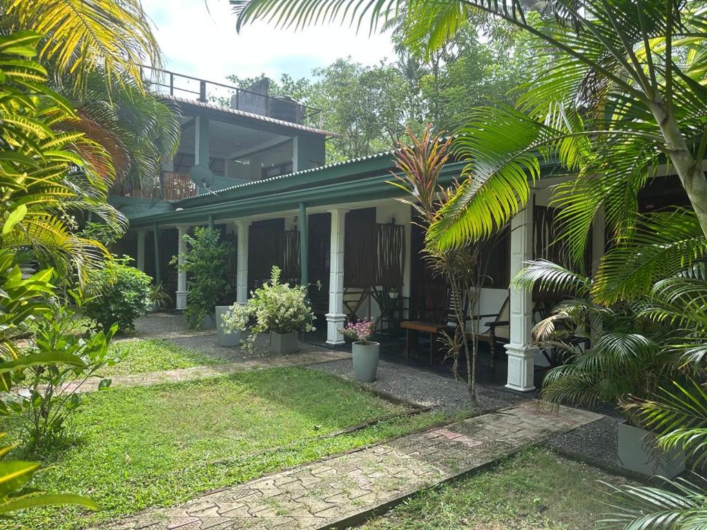 een huis met een tuin ervoor bij Surf Dine in Matara