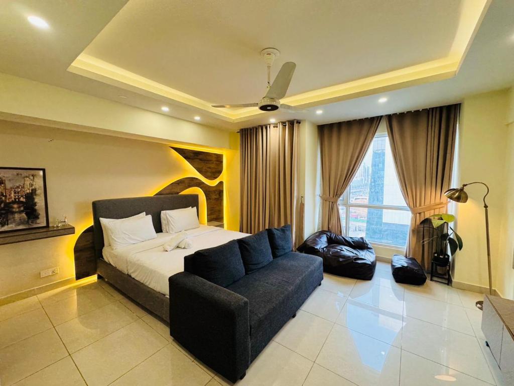 Χώρος καθιστικού στο LMY Residency Hotel Apartments Facing Centaurus Mall - Elysium Tower Islmabad