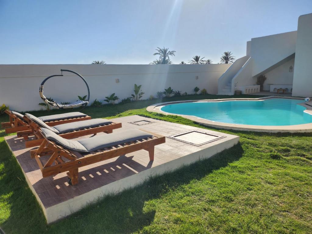 Bassein majutusasutuses villa avec piscine style bohème või selle lähedal