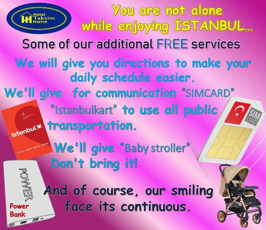 a flyer for a allergy clinic with a baby stroller at Taksim Home in Istanbul