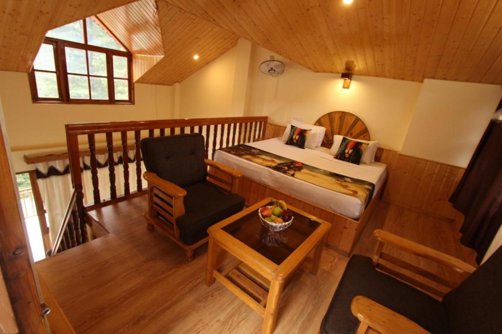 Posezení v ubytování Hotel Purnima Old kasol