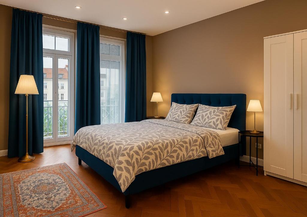 Ένα ή περισσότερα κρεβάτια σε δωμάτιο στο Petit Chatelet Rooms