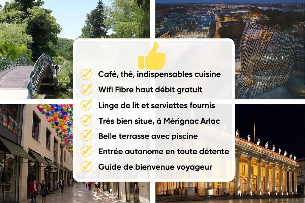 Fotografie z fotogalerie ubytování Maison indépendante avec piscine et jardin à Mérignac, à 15 min du centre de Bordeaux v destinaci Mérignac