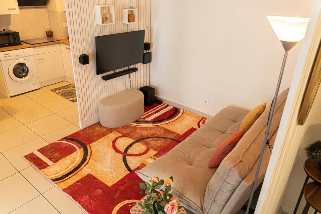 Χώρος καθιστικού στο CityRoss-Apt T3-2 chambres -4 pers-Ste Clotilde
