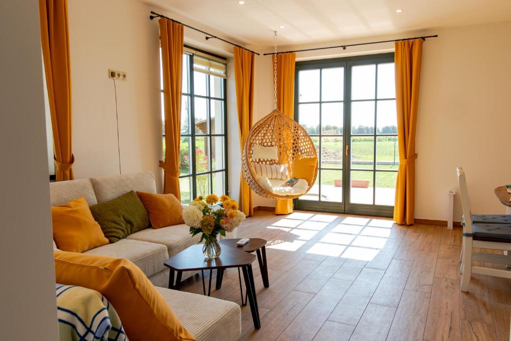 Χώρος καθιστικού στο Vadgesztenyés Vendégház