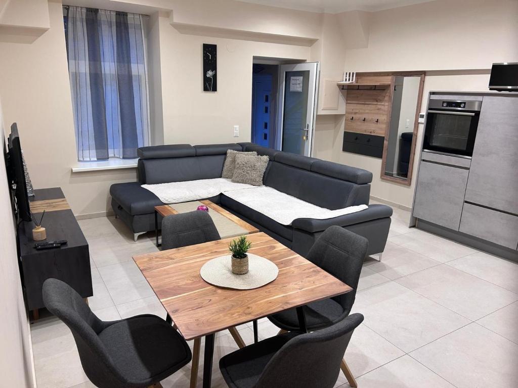 Kuchyň nebo kuchyňský kout v ubytování Apartment P&T