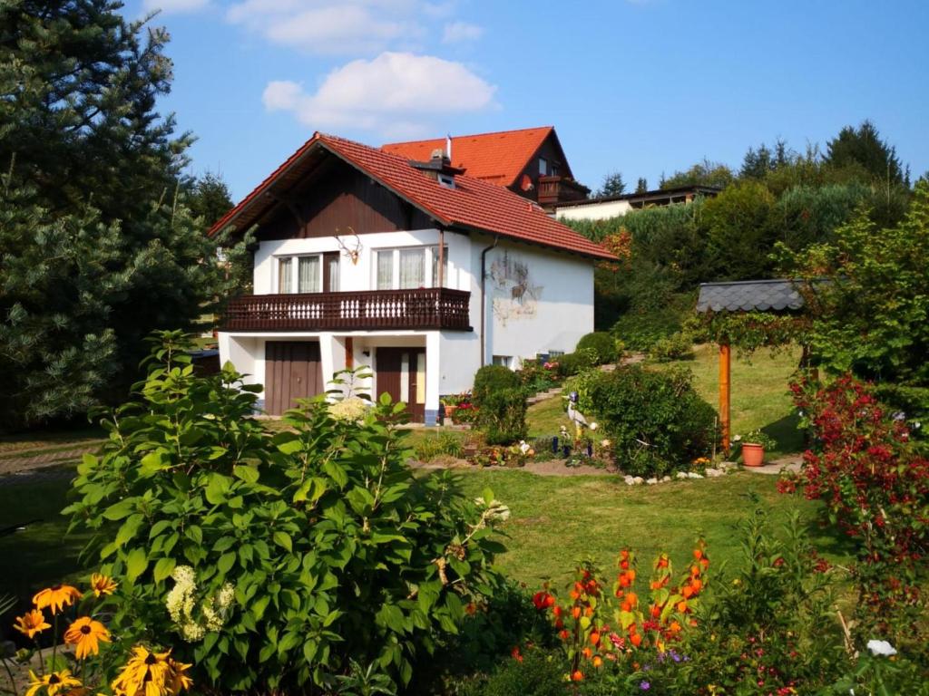 a house on a hill with a garden at Am Springelbach in Hinternah