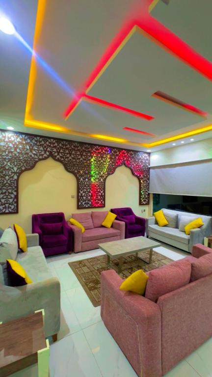 Χώρος καθιστικού στο منتجع سيني لاند 3