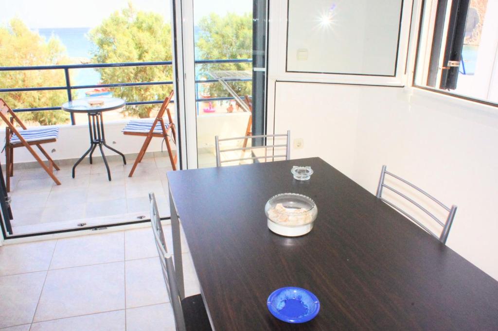 Balkón nebo terasa v ubytování Rodos Beach