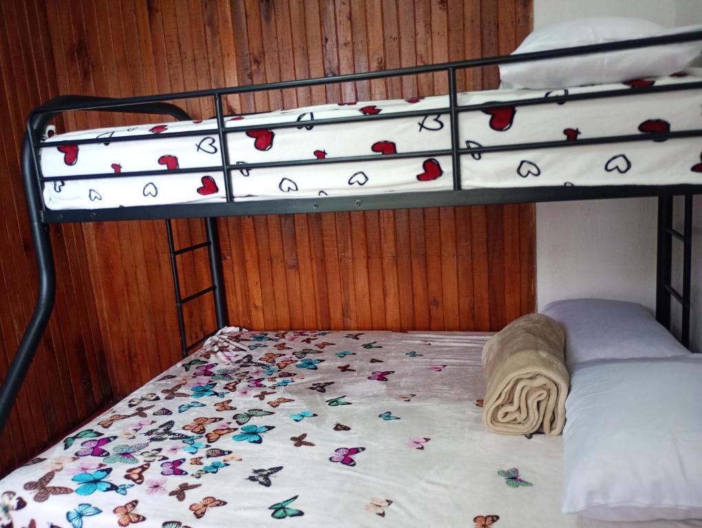 Postel nebo postele na pokoji v ubytování La casa de Río Celeste