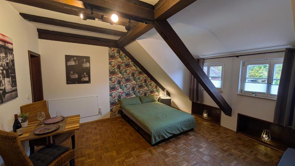 Ένα ή περισσότερα κρεβάτια σε δωμάτιο στο Klosterblick