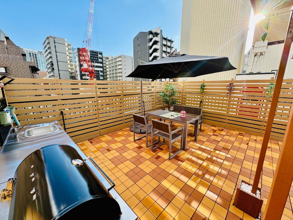 HANA Kyobashi 3-4-5F can accommodate 10 people BBQ terrace JR Airport direct to Kyobashi Station 3-5 minutes from the station