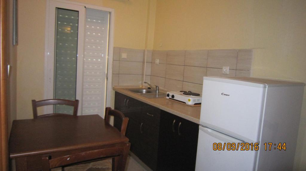 Kuchyň nebo kuchyňský kout v ubytování Filia Apartments