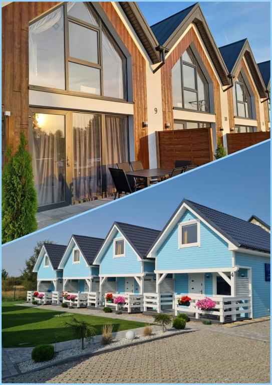 a house before and after being remodeled at Błękitne Zamorze i Domki Premium Niechorze in Niechorze
