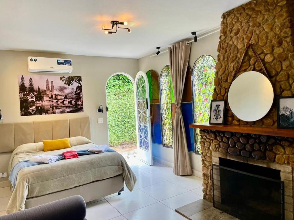 Posezení v ubytování Pousada Casinha Amarela - Campos do Jordão