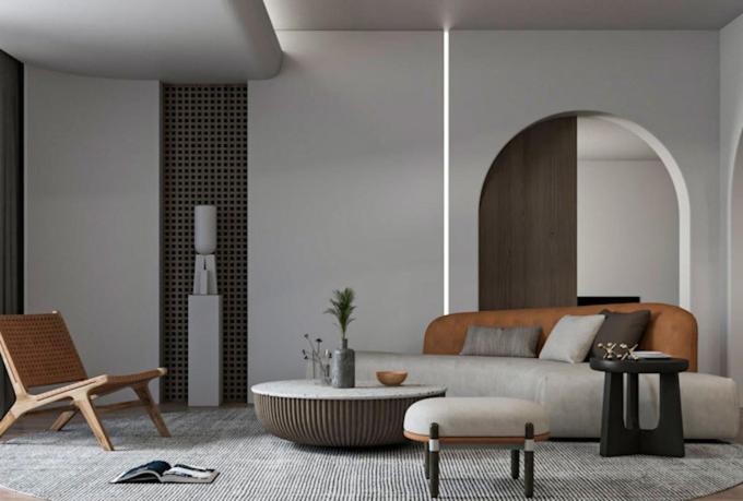 a living room with a couch and a coffee table at popi in Meknès