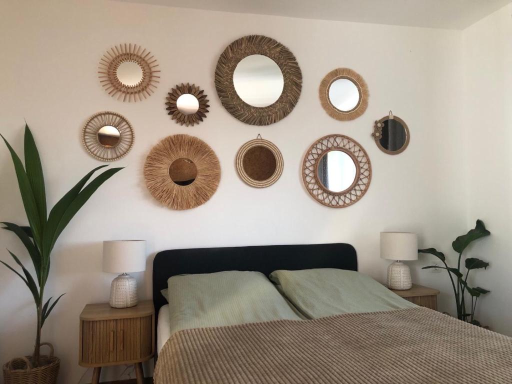 Ένα ή περισσότερα κρεβάτια σε δωμάτιο στο The Bohó Vándor Guesthouse