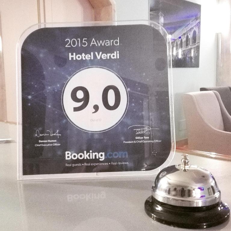 Certifikát, hodnocení, plakát nebo jiný dokument vystavený v ubytování Hotel Verdi
