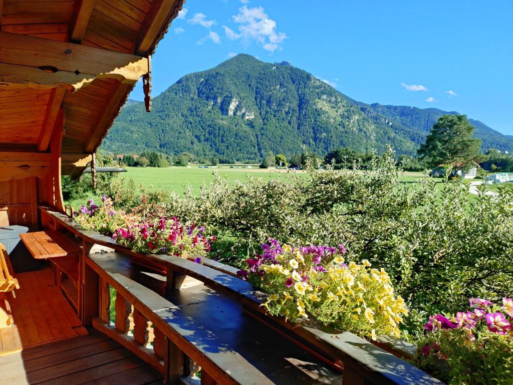 En generel udsigt til bjerge eller udsigt til bjerge taget fra lejligheden