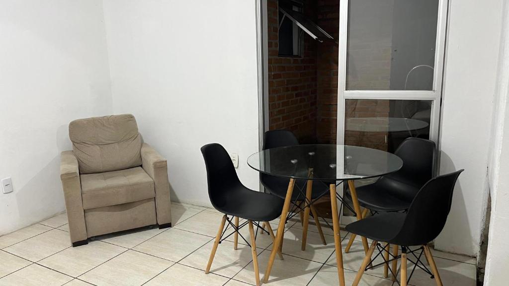 Χώρος καθιστικού στο Pousada familiar com piscina