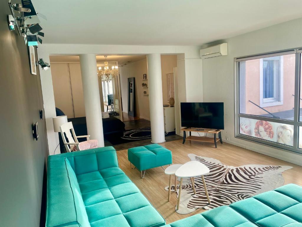 Χώρος καθιστικού στο Appartement cosy